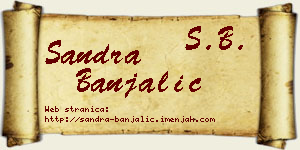 Sandra Banjalić vizit kartica